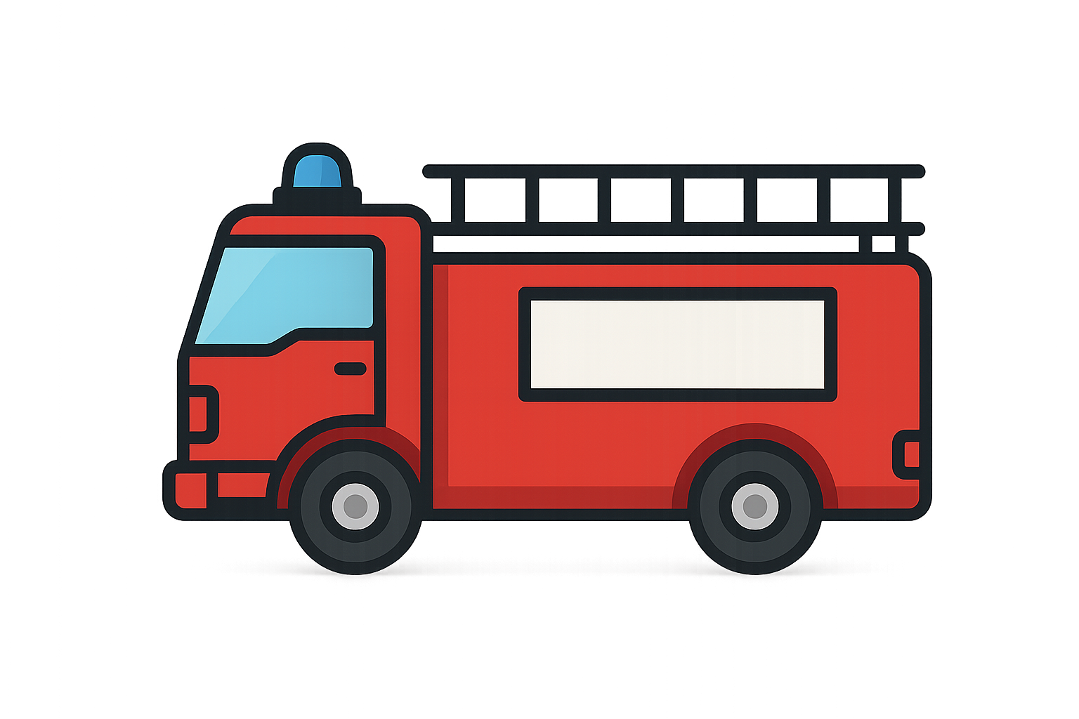 Minimalistisches Feuerwehrauto